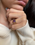 Anello Precious stone violet